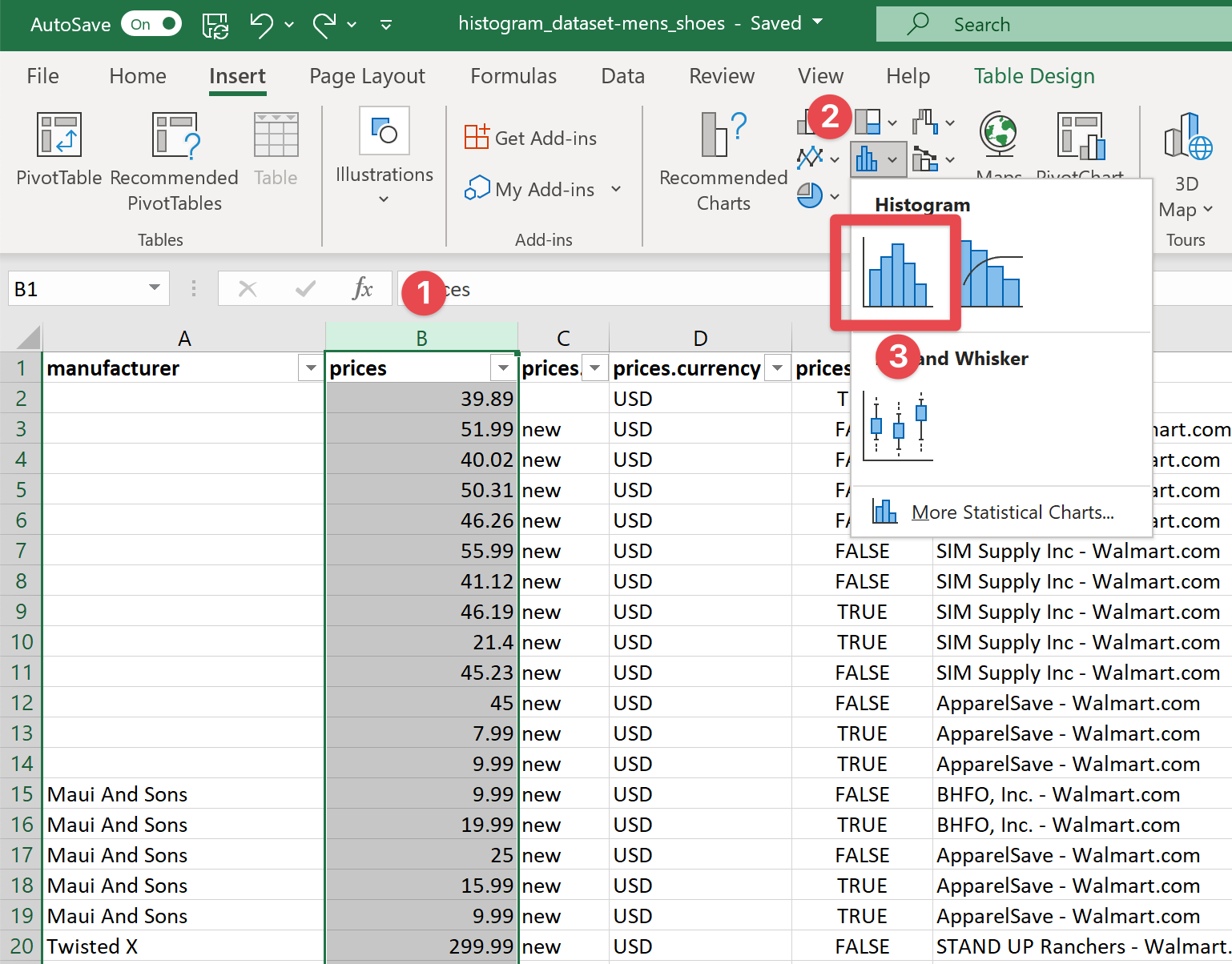 Create Histogram Chart Create Histogram Chart